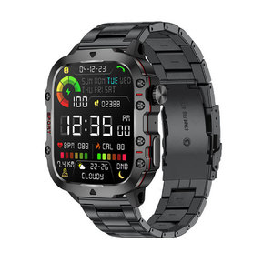 Smartwatch QX12 per Uomo con Display LED da <span class=keywords><strong>1</strong></span>,96 Pollici, Torcia, SOS, Chiamate BT, IP68, Fitness, Sport all'Aperto - Product Image 1