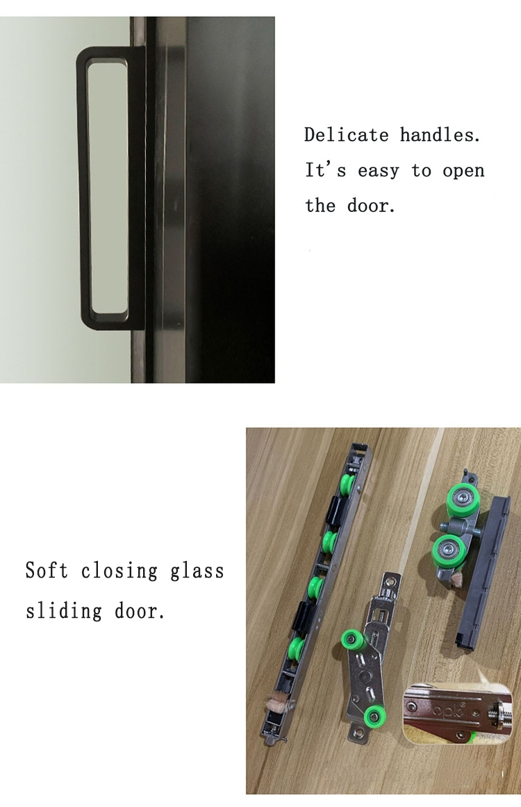 10mm Tempered Aluminum Sliding Doors Residential Entrance Door