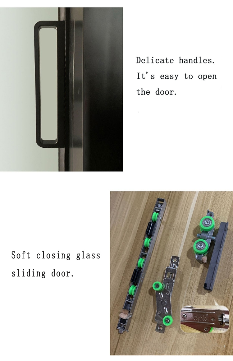 Narrow Frame Slim Aluminum Slide Door Heat Resistant Exterior Sliding Door