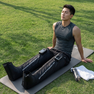 <b>Air</b> Compression Recovery System Leg Compression <b>Boots</b> <b>Air</b> Massager Pressotherapy with Heat - Product Image 1