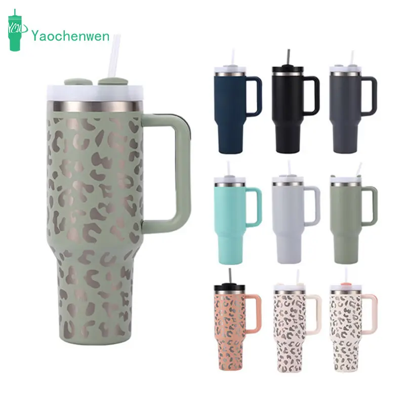 2024 Hot Tumbler Cup Logo Quencher H2.0 Flowstate Stainless Steel Vacuum Insulated Tumbler 40oz Tumbler With Handle