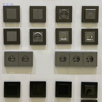 Interruptor de Pared Eléctrico para el Hogar de 16A, Certificado CE, Duradero, de Alta Calidad, con 2 Puertos USB, Nuevo Diseño, Unipolar, IP65, Material ABS