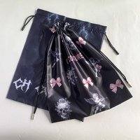 Sac de protection en satin numérique personnalisé avec cordon de serrage pour chapeaux, perruques, chaussures, sacs à main et bijoux – Luxe et élégance