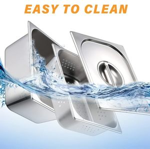 Liyunda Multi-size Gastronorm <strong>Pan</strong> <strong>Storage</strong> Bowl Perforated Stainless Steel 201 304 GN <strong>Pan</strong> Stackable Basin for Vegetable Cleaning - Product Image 5