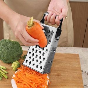 Accesorio de Cocina, Rallador de Verduras, Queso y Jengibre, con Mango de Acero Inoxidable, 4 Lados, para Frutas, Queso, Jengibre y Verduras - Product Image 2