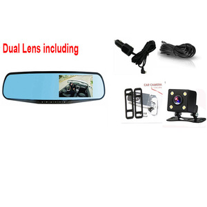 4.3 POLLICI Auto DVR Doppio Obiettivo Della Macchina Fotografica Full HD 1080P Video Recorder Specchio Retrovisore Con vista Posteriore DVR dash Cam Auto <span class=keywords><strong>Registrar</strong></span> - Product Image 6