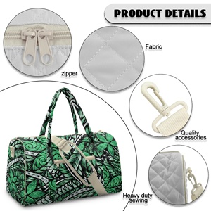 Bolsa de Viaje Acolchada con Patrón Tropical Verde Hawaiano para Niñas, Bolsa de Fin de Semana al por Mayor, Logotipo Personalizado, Bolsa Ligera para Pasar la Noche - Product Image 5