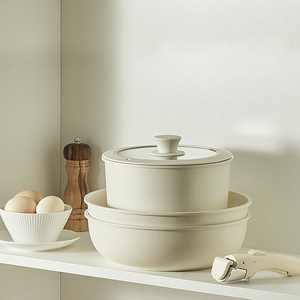 Bộ nồi chảo tay cầm tháo rời bằng nhôm chống dính, bán buôn, bán chạy, dùng được với bếp từ, 17 món/bộ Df - Product Image 3