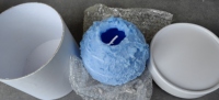 Bougie Spirale Fondante 2-en-1 en Soja, Flamme Personnalisée, Parfumée, en Forme de Boule, pour Anniversaire et Noël, avec Mèche à Bordure Décorative