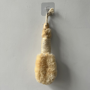 Brosse <span class=keywords><strong>de</strong></span> massage exfoliante pour le bain, vente chaude, brosse corporelle en sisal naturel végétalien avec poignée en <span class=keywords><strong>cordon</strong></span> - Product Image 1