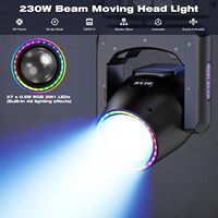 Lyre Beam 230W Sharpy à tête mobile pour éclairage de scène, équipement d'effets DJ, contrôle DMX512, 14 roues de couleurs pour événements disco
