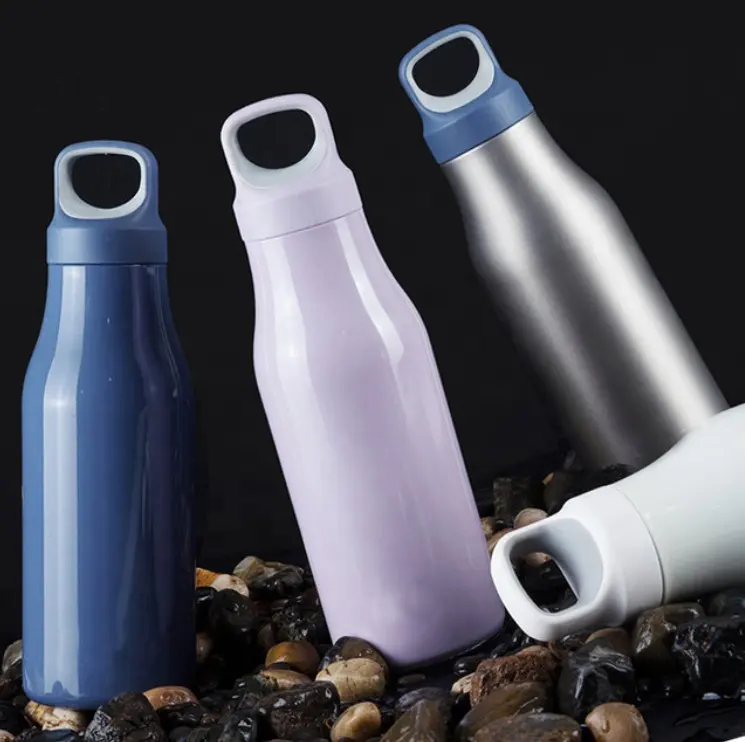 2023 Bestseller tragbare bunte isolierte doppelwandige Edelstahl Wasser flasche Thermoskanne niedliche Flasche für den Sport im Freien