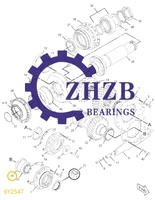 Coussinet de roulement de remplacement pour bulldozer Caterpillar 6Y2547, bague extérieure de roulement à rouleaux coniques pour réparation de bulldozer D10R
