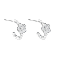 0574 Damen-Ohrstecker aus S925 Sterlingsilber mit Einzigartigem Design, Vielseitig Einsetzbar, Luxuriös und Hochwertig, Blumen-Ohrringe