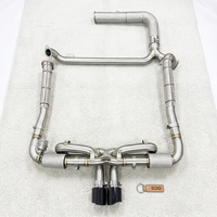 Tuyaux d'échappement complets SDO Performance pour Porsche 718 Boxster Cayman 2.0T 2.5T 2016-2024, collecteur droit avec embouts en carbone