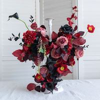 Ensemble de décoration de bougeoirs en soie de style européen pour la floriculture, la décoration intérieure, les tables de cheminée, les mariages, les anniversaires et la photographie