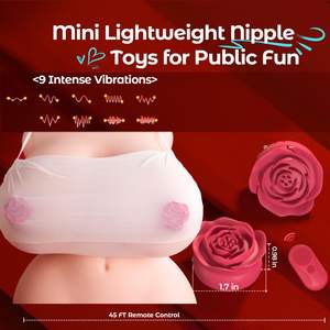 リモコンシリコン振動乳首クランプ女性BDSM大人のおもちゃミニ見えない調整可能な女性乳首クランプローズバイブレーター - Product Image 6