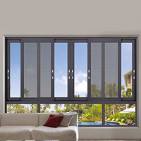 Ventanas Corredizas Horizontales de Aleación de Aluminio para Balcón Exterior, Doble Acristalamiento, Diseño Insonorizado, Ventanas Corredizas Resistentes a Huracanes