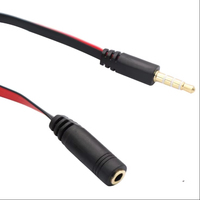 4-Poliger 3,5mm AUX Stecker auf 2x3,5mm Buchse Headset-Mikrofon & Stereo Y-Splitter-Kabel für PC Computer Y-Splitter Audio-Flachkabel