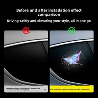 Luces Decorativas Iridiscentes para Autos, Luces LED Dinámicas Solares, Iluminación Ambiental Creativa para Ventanas de Vidrio