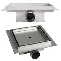 Drain de sol en acier inoxydable pour restaurant commercial BJ-SQFS, drains de douche de luxe, canal de drainage de douche
