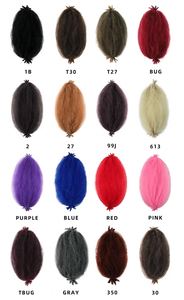 Lot <span class=keywords><strong>de</strong></span> 3 mèches <span class=keywords><strong>de</strong></span> cheveux pré-étirées Afro Kinky <span class=keywords><strong>pour</strong></span> tresses, 205g, 24 pouces, couleur gris, extensions Cuban Twist - Product Image 5