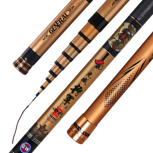 Canne à pêche Guangwei General 4ème génération 13M en fibre de carbone extra-dure télescopique pour la pêche à la carpe à Taïwan - Product Image 4