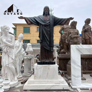 QUYANG - Estatua <span class=keywords><strong>de</strong></span> Jesús Sagrado Corazón <span class=keywords><strong>de</strong></span> Bronce <span class=keywords><strong>de</strong></span> Tamaño Real, Escultura Religiosa <span class=keywords><strong>de</strong></span> Bronce Fundido para Decoración <span class=keywords><strong>de</strong></span> Iglesias y Patios - Product Image 5