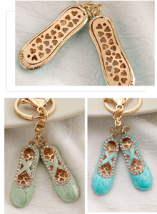 Al por mayor Llavero <span class=keywords><strong>de</strong></span> zapatilla <span class=keywords><strong>de</strong></span> <span class=keywords><strong>ballet</strong></span> con pedrería, bonito colgante para bolso, regalo para niñas - Product Image 3