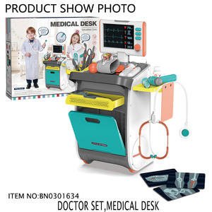 Chariot <span class=keywords><strong>de</strong></span> docteur Jacko Toys avec outils médicaux et table <span class=keywords><strong>de</strong></span> jeu pour enfants – Jouets d'imitation pour jeunes médecins - Product Image 2