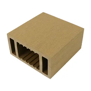 PE wood plastic composite outdoor timber tube wpc square tube hollow timber exterior decoration