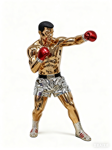 Nueva Llegada de Tamaño Real Boxer Hombre Estatua Persona Famosa Fibra de Vidrio <span class=keywords><strong>Ali</strong></span> Estatuilla Escultura Galvanoplastia Resina Artesanía del Mundo - Product Image 6