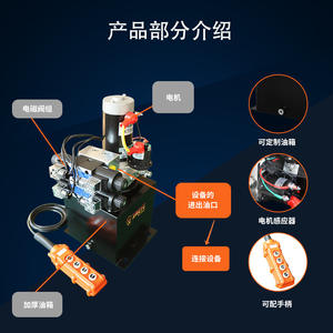 Unité hydraulique 1,2 kW 24 V à commande directe usine avec vanne multidirectionnelle compatible pour système de travail du sol rotatif de tracteur et cultivateurs - Product Image 2