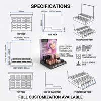 Großhandel Maßgefertigtes PVC-Kosmetik-Displayregal - Individueller Boden-/Theken-Make-up-Präsentationsständer für Einzelhandels-Kosmetikgeschäfte