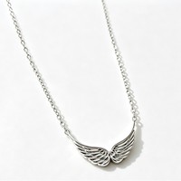 Collier Pendentif Aile d'Ange Plaqué Or Rétro, Chaîne Aile de Plume Sculptée, Collier Délicat, Bijou Tendance pour Femme, Idée Cadeau