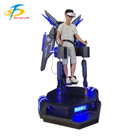 Simulateur de jeu d'arcade de vol VR pour parc à thème intérieur/extérieur, machine de tir de vol en réalité virtuelle 9D à mouvement vertical, 100 jeux