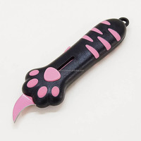 Couteau utilitaire rétractable en forme de patte de chat, ouvre-boîte adorable, couteau à boîte rétractable en forme de patte de chat