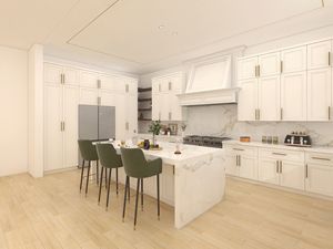 Meuble de cuisine élégant de style shaker, design modulaire simple, personnalisable, en bois massif, granit, meubles de maison, appartement - Product Image 2