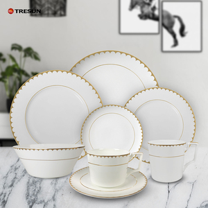 Plato de Cena Redondo Plano de Porcelana Fina, Diseño Nuevo y Único de China 2024, Color Blanco, para Postre o Sopa, para <span class=keywords><strong>Restaurante</strong></span> - Product Image 5