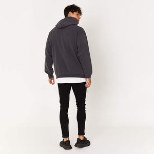 Original Custom High Quality Trending Black No Strings Oversized Sports Washed Heavy Basic <b>Hoodie</b> Washed for <b>Men</b> - Product Image 5