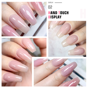 Deroi Gel Constructor Duro con Purpurina <span class=keywords><strong>Rosa</strong></span> <span class=keywords><strong>Color</strong></span> <span class=keywords><strong>Nude</strong></span> para Extensión de <span class=keywords><strong>Uñas</strong></span> - Product Image 2