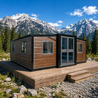 Maison préfabriquée modulaire pliable de haute qualité de 20, 30 ou 40 pieds, 2-3 chambres, maison mobile extensible, villa-conteneur, appartement