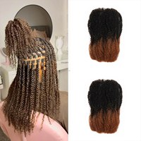 # Cheveux humains brésiliens Remy Afro Kinky en vrac non traités 1B/30 4B, 50 grammes, double épaisseur pour tresses