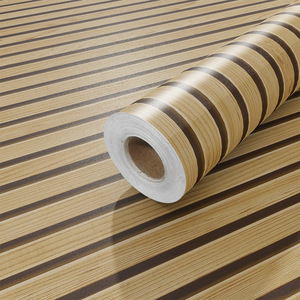 Carta da Parati Impermeabile Effetto Legno, Adesivo Murale in PVC Autoadesivo, Design a Griglia 3D <span class=keywords><strong>per</strong></span> Pannelli Murali del Soggiorno - Product Image 6