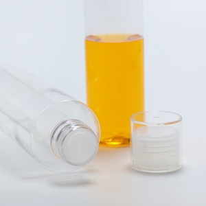 Wholesale Empty 150ml 200ml Flat Shoulder Skincare Toner Bottle Lotion <b>Plastic</b> Pet Shampoo Bottles Cosmetics Bottle with Top <b>Cap</b> - Product Image 2