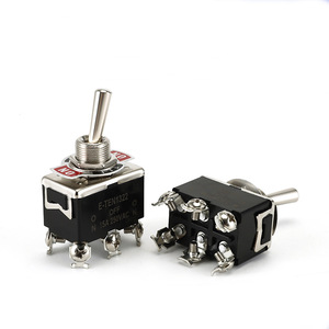 电气设备用高质量6针3位E-TEN1322旋钮拨动开关12毫米电源控制金属开关 - Product Image 2