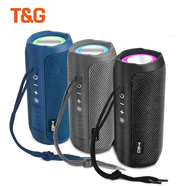 TG227 Wireless BT Speaker Waterproof Outdoor Subwoofer Bass LED Portable BT Speaker
