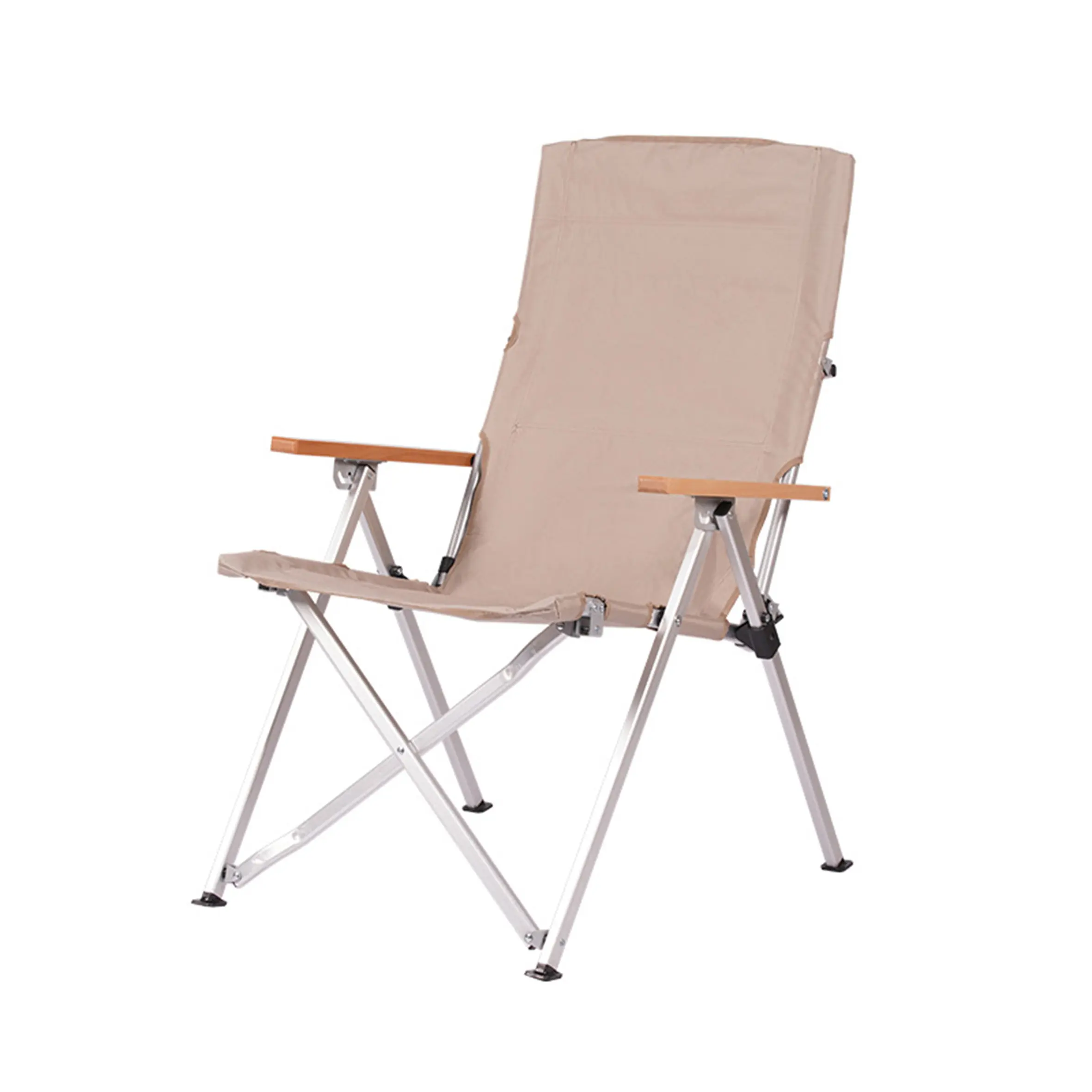 Cadeiras exteriores dobráveis portáteis do Kermit do couro customizável da lona, acampar cadeiras de madeira que dobramento acampar cadeiras/