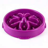 Gamelle anti-étouffement colorée en PP à grand diamètre pour animaux de compagnie, bol antidérapant pour chien, gamelle anti-ballonnements pour animaux