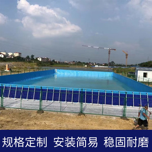 สระว่ายน้ำเป่าลมกลางแจ้งทรงสี่เหลี่ยมผืนผ้า อุปกรณ์สวนน้ำ PVC ขนาดใหญ่ สระฝึกซ้อม ไม่ใช้แบตเตอรี่ เป็นมิตรกับสิ่งแวดล้อม - Product Image 3